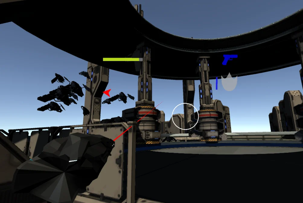 Cyborg HUD health placement — exploration B